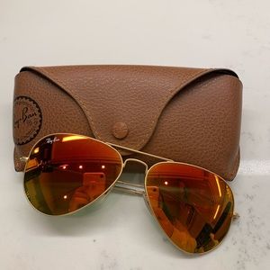 Orange Aviator Raybans